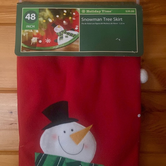 NWT Holiday Time Snowman Tree Skirt 48” - Picture 1 of 9